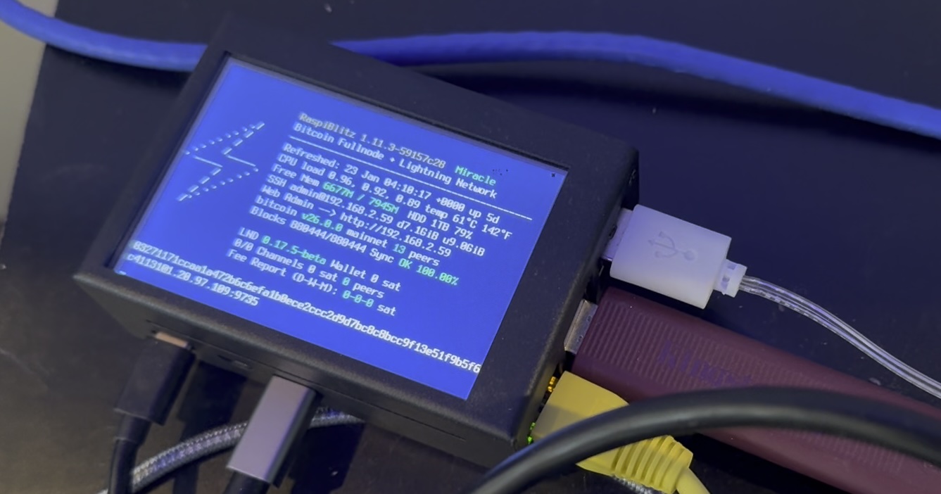 LND node running Raspiblitz Raspiblitz PoS